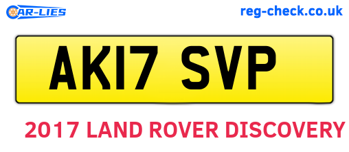 AK17SVP are the vehicle registration plates.