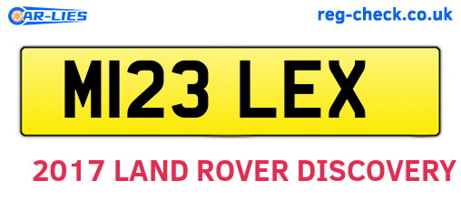 M123LEX are the vehicle registration plates.