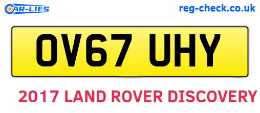 OV67UHY are the vehicle registration plates.