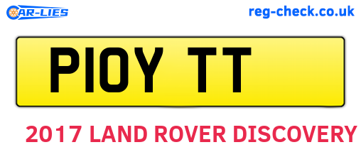 P10YTT are the vehicle registration plates.