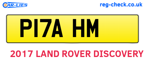 P17AHM are the vehicle registration plates.