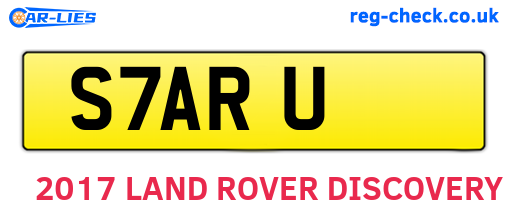 S7ARU are the vehicle registration plates.
