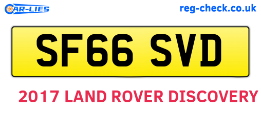 SF66SVD are the vehicle registration plates.