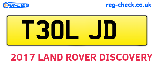 T30LJD are the vehicle registration plates.