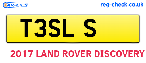 T3SLS are the vehicle registration plates.