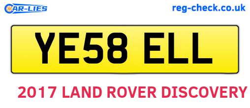 YE58ELL are the vehicle registration plates.