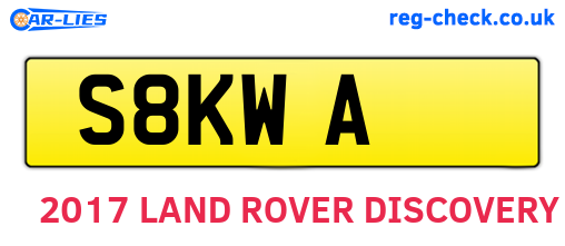 S8KWA are the vehicle registration plates.