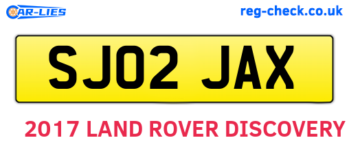 SJ02JAX are the vehicle registration plates.