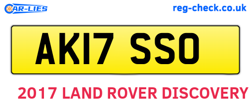 AK17SSO are the vehicle registration plates.