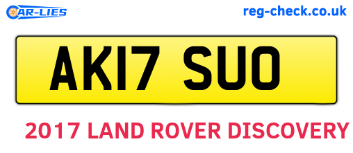 AK17SUO are the vehicle registration plates.