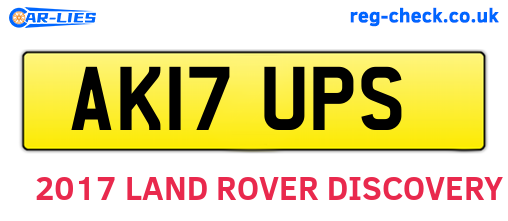 AK17UPS are the vehicle registration plates.