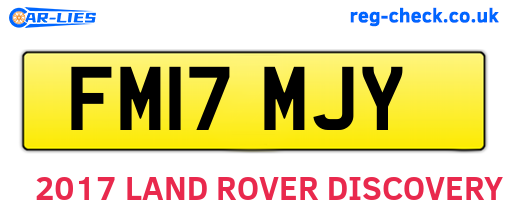 FM17MJY are the vehicle registration plates.