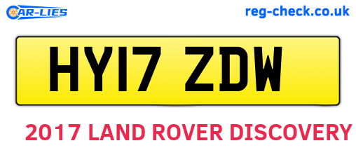 HY17ZDW are the vehicle registration plates.