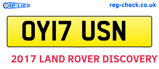OY17USN are the vehicle registration plates.