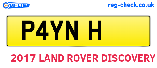 P4YNH are the vehicle registration plates.