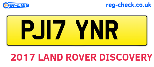 PJ17YNR are the vehicle registration plates.