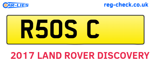 R5OSC are the vehicle registration plates.