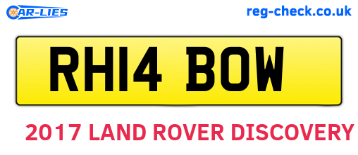 RH14BOW are the vehicle registration plates.