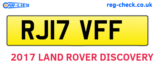 RJ17VFF are the vehicle registration plates.