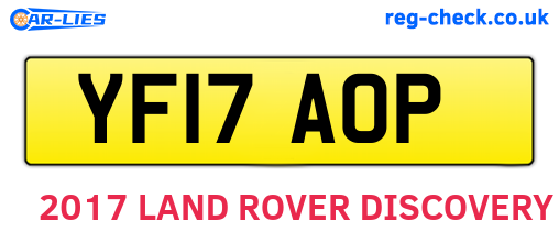 YF17AOP are the vehicle registration plates.
