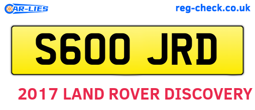 S600JRD are the vehicle registration plates.