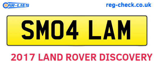 SM04LAM are the vehicle registration plates.