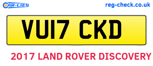 VU17CKD are the vehicle registration plates.
