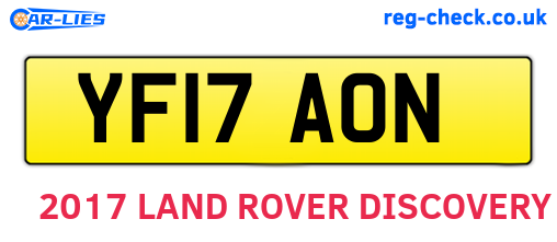 YF17AON are the vehicle registration plates.