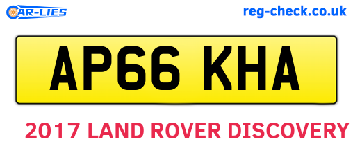 AP66KHA are the vehicle registration plates.