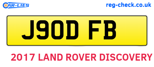 J90DFB are the vehicle registration plates.