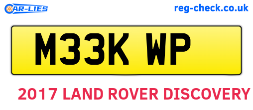 M33KWP are the vehicle registration plates.