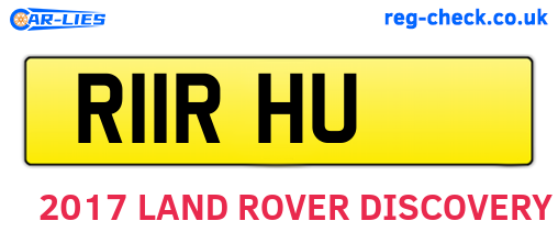 R11RHU are the vehicle registration plates.