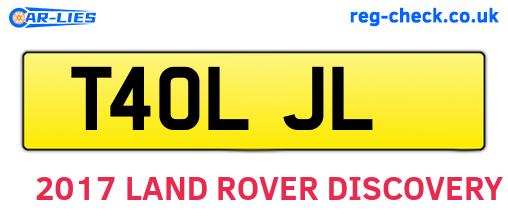 T40LJL are the vehicle registration plates.