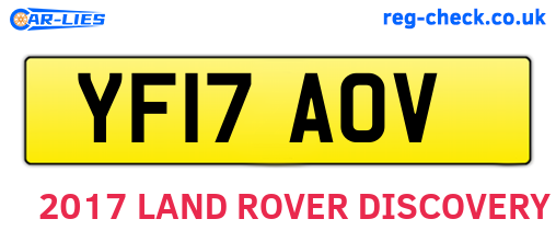 YF17AOV are the vehicle registration plates.