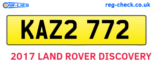 KAZ2772 are the vehicle registration plates.