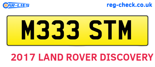 M333STM are the vehicle registration plates.