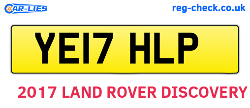 YE17HLP are the vehicle registration plates.