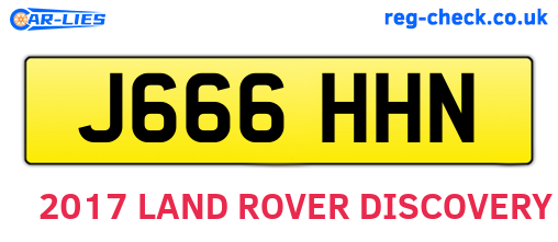 J666HHN are the vehicle registration plates.