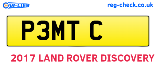 P3MTC are the vehicle registration plates.