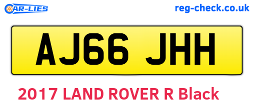 AJ66JHH are the vehicle registration plates.