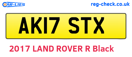 AK17STX are the vehicle registration plates.
