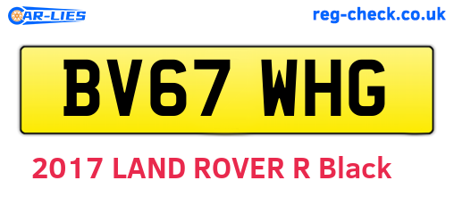 BV67WHG are the vehicle registration plates.