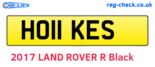 HO11KES are the vehicle registration plates.