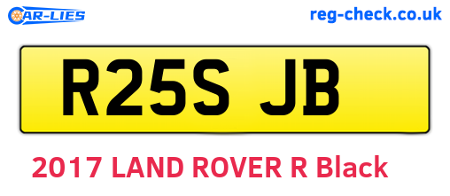 R25SJB are the vehicle registration plates.
