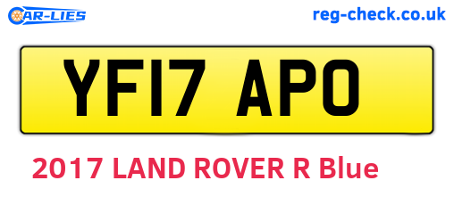 YF17APO are the vehicle registration plates.