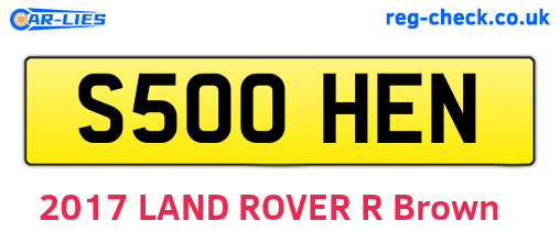 S500HEN are the vehicle registration plates.