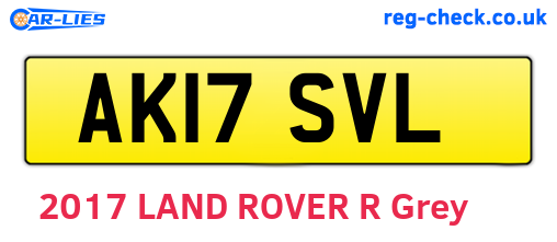 AK17SVL are the vehicle registration plates.