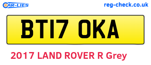 BT17OKA are the vehicle registration plates.