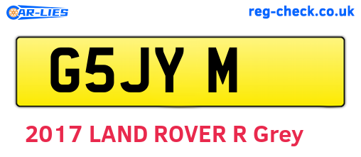 G5JYM are the vehicle registration plates.