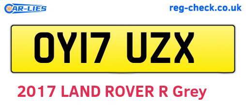OY17UZX are the vehicle registration plates.